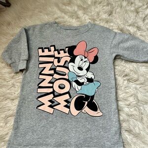Disney Minnie Mouse Gray Tee with Pink and Blue Accents